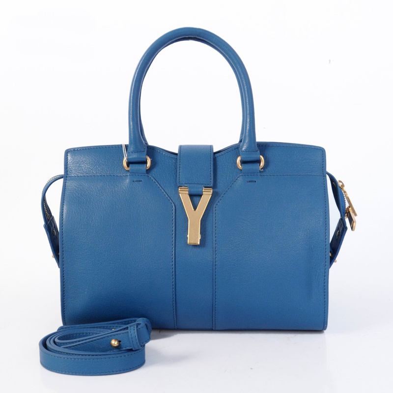 8220 YSL Cabas Chyc Piccolo Bag 8220 Blu